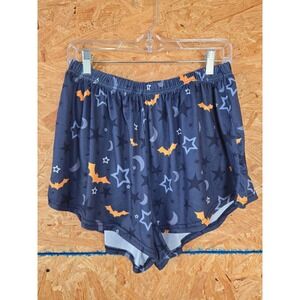 Shein Curve Women's 2XL Halloween Lounge Shorts Bats Moons‎ Stars